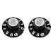 All Parts Electric Guitar Witch Hat Volume Knobs Set of 2 Black