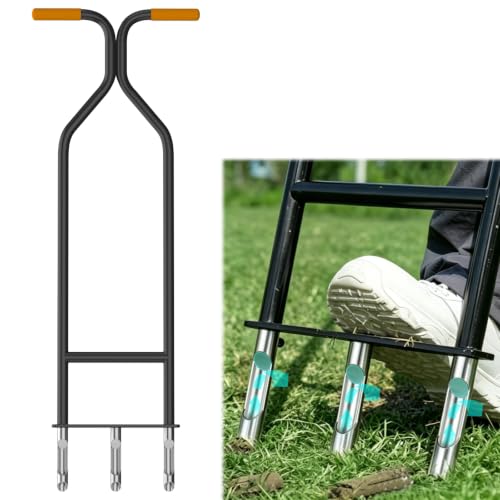 Herramienta Manual de Aireación para Césped con 3 Púas de Acero miniatura 1