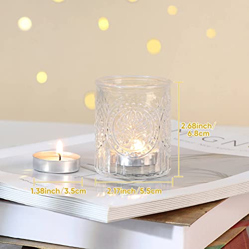 Simeitol 12Pcs Votive Candle Holders, Clear Tealight Candle Holder For Wedding Decor, Glass Candle Holders Bulk For Table Centerpiece, Birthday Party, Home Decor #TOP2