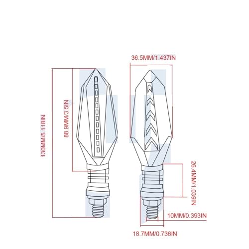 Clignotant indicateur de remplacement étanche pour moto CB500F - 6