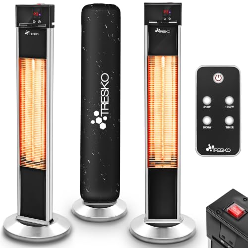 TRESKO® Infrarot Heizstrahler 2000W mit Fernbedienung für Innen...