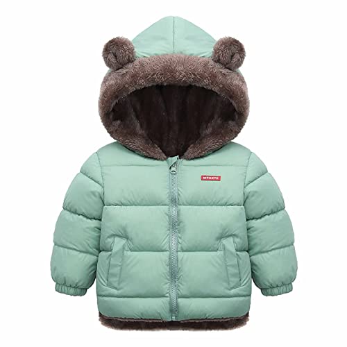 Cappotto Piumino per Bambini Bambina Giacca Invernale con Cappuccio di Bear Ears Giubbotti Leggero Caldo Imbottito Cappotti Giacche Fodera Imbottita Bimba Bimbo Ragazze Ragazzi 2-8 Anni