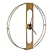 Kate and Laurel Urgo Numberless Modern Metal Wall Clock, Gold Finish with Black Hands
