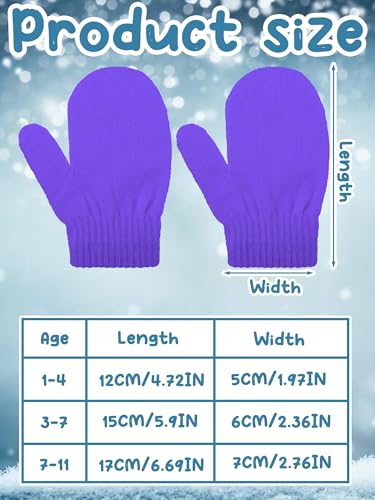 Image of Boao 5 Pairs Toddler Mittens Magic Stretch Black Kids Winter Knitted Gloves Multicolor Newborn Warm Gloves for Boys and Girls