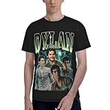 Jasndave Dylan O'Briens T Shirts Man's Loose Crew Neck Tee Summer Short Sleeve Clothes X-Large Black