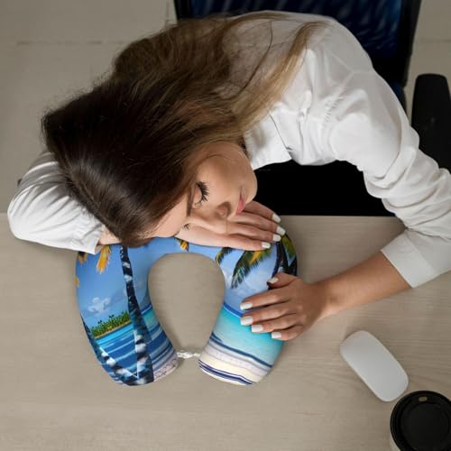 Almohada de espuma viscoelástica para viaje miniatura 7