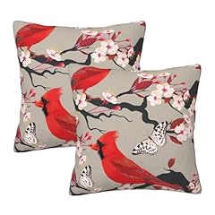 Red Cardinal Bird Cherry Blossom