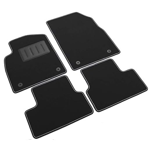 Il Tappeto Auto SPRINT03405 - Alfombrilla para Coche, Negra, Antideslizante, Borde Bicolor, talonera de Goma Reforzada, para Astra J 10/2009>2015, de 3/5 Puertas, GTC, Sports Tourer.