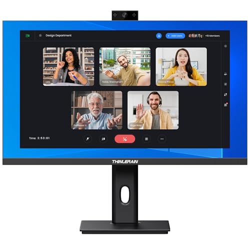 Thinlerain 27 Inch Monitor with Pop-Up Webcam - 2K 2560 x 1440 IPS Computer Monitor, 100Hz Vertical Gaming PC Screen, Built-in 3MP Webcam & Microphone, HDMI, DisplayPort, Display for Office Home Work by Thinlerain - Used condition - Image 8