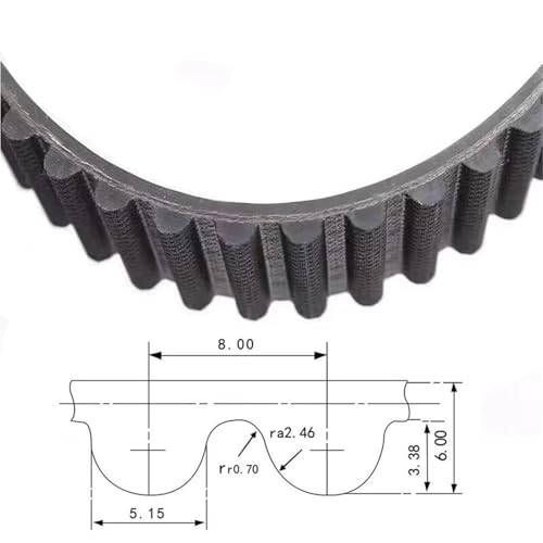 Courroie de distribution HTD 8M robuste en caoutchouc renforcé 424mm - 5