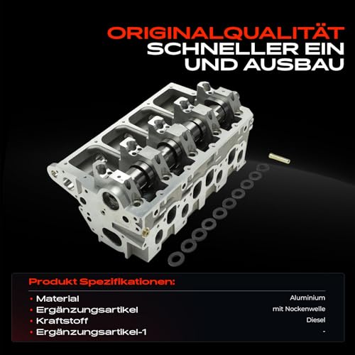 Zylinderkopf Komplett mit Ventile für A3 A4 A6 Galaxy Fabia I II Octavia I II Roomster Superb I II Alhambra Altea XL Cordoba Ibiza III IV Leon Toledo II III 1.9L 2.0L 1995-2020 908816
