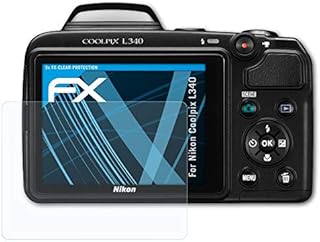 atFoliX Screen Protection Film compatible with Nikon Coolpix L340 Screen Protector, ultra-clear FX Protective Film (3X)