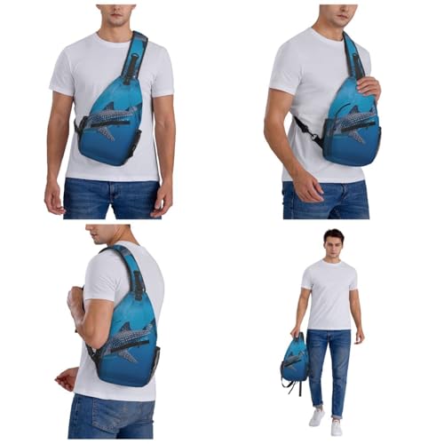 Bolso tipo sling para mujer y hombre negra trekking miniatura 7