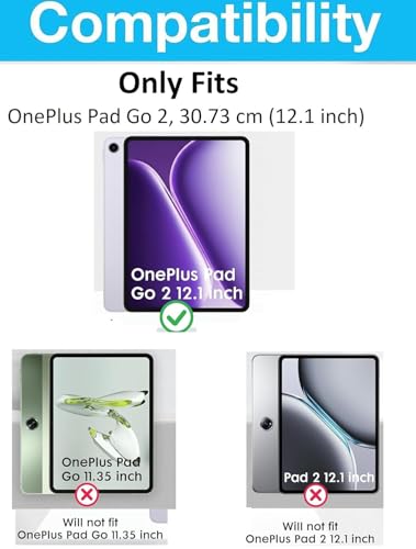 Image of TGK Clear Back Cover for OnePlus Pad Go 2 12.1 inch Tablet Case (Transparent)
