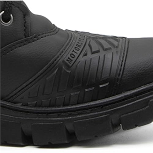 Bota Motoqueiro Impermeavel Masculina Cano Curto Em Couro Confortável Para Trabalhar Corridas Frio M