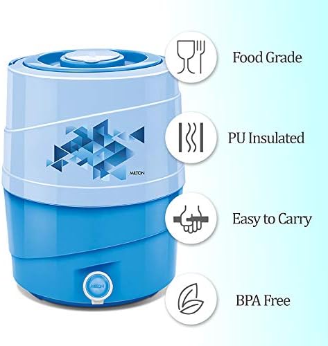MILTON Plastic Kool Rover 12 Insulated Water Jug, (11 L, Blue)
