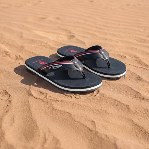 Image of U.S. Polo Assn.| NESTA LT. GREY| Stylish slider Flipflops for Man