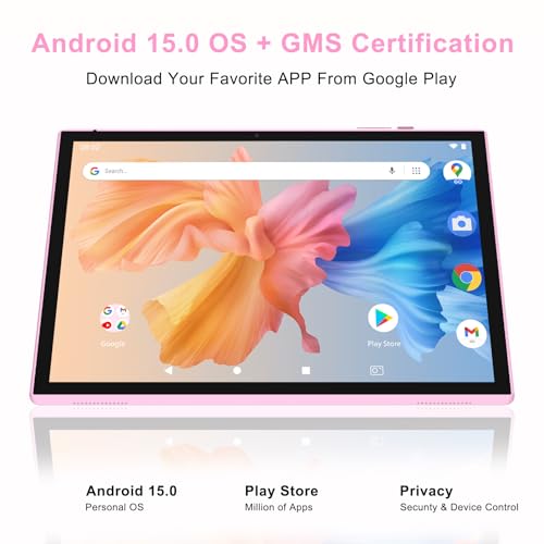 Image of 10 Inch Tablet Android 15 Tablets With Case Stylus 8GB RAM 32GB ROM Support 1TB Expand, 6000mah Battery 10 IN Android Tableta, Dual Camera WiFi-6 Bluetooth 10.1'' Android Tablet With Protective Cover