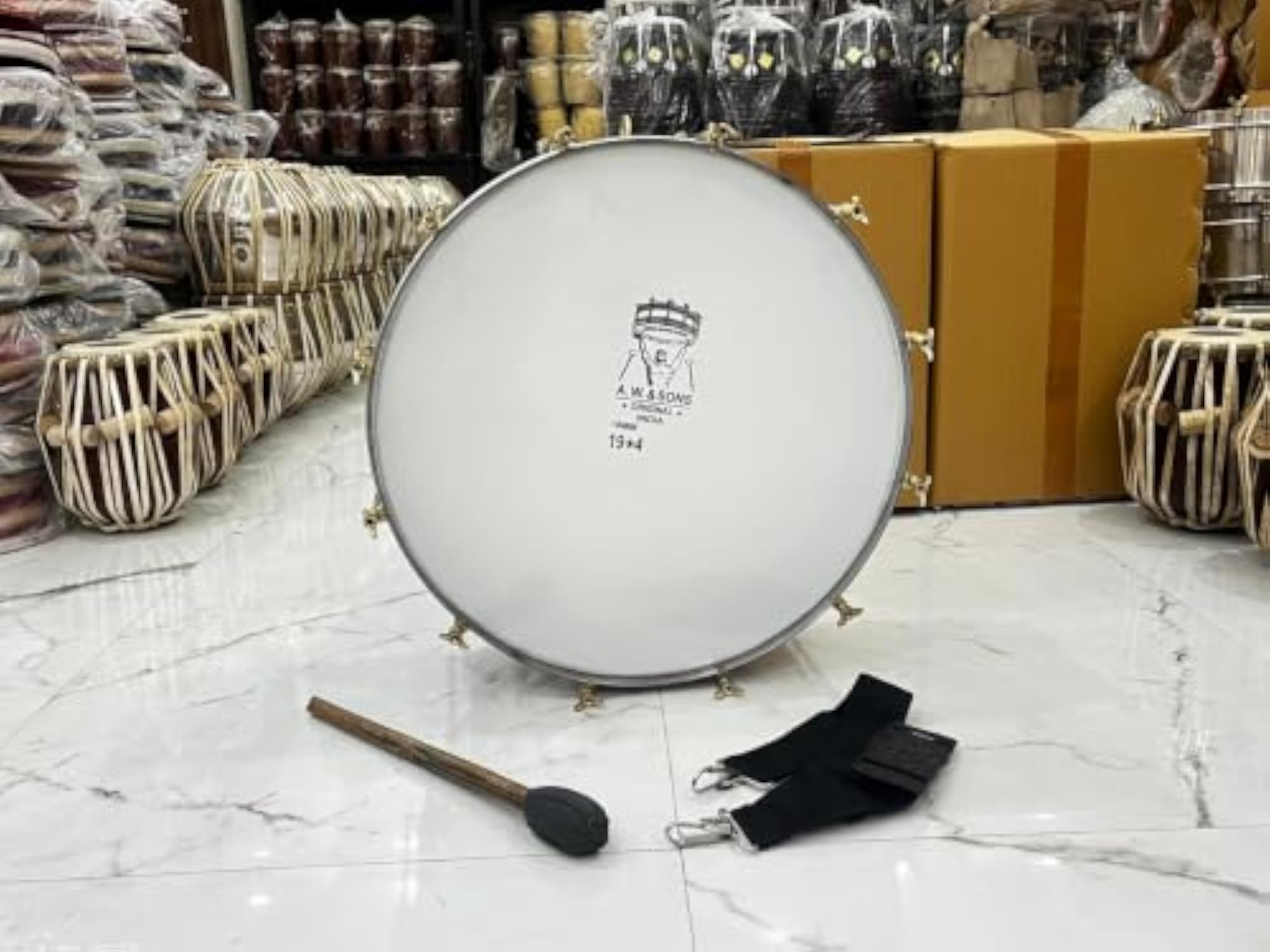 Heavy Fitting ARMY MODULE P.T Drum, 19.4'' Steel