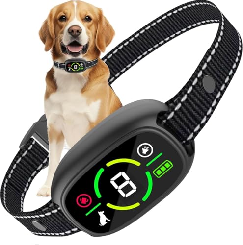 Collar antiladridos para Perro, Ajustable frecuencia antiaboiement pour Chien para Perros Grandes, medianos y pequeños, Perros ultrasonidos Dispositivos antiladridos