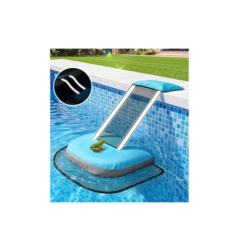 BluSwim Pool Critter Escape Ramp with Reflective Strips | Easy to Setup & Anti-UV Pool Animal Saving Escape Ramp | Free Maintenance Frog Log for Wildlife Saving - Rescue Animals Escaping from Pools