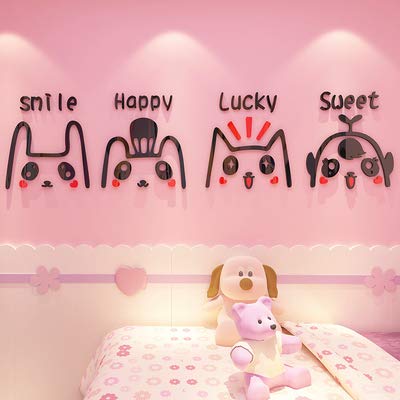 Camera da letto layout ins Wind Girl Heart Decorazioni per la camera dei bambini da parete comodino adesivi da parete ragazze