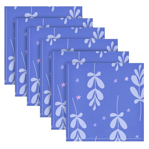 Servilletas de Tela con Patrón Azul y Púrpura, Set de 6 miniatura 6