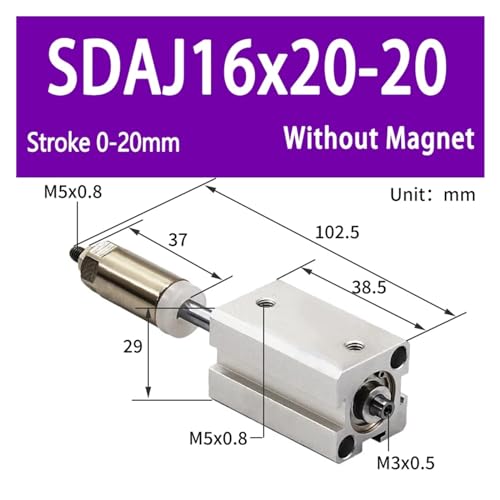 Outil à piston à double effet SDAJ pour montage industriel rigide - 3