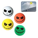 Cbhoktyue 4 PCS Car Antenna Toppers Funny Ghost Face Antenna Toppers for Exterior Car Accessories (Random Color)