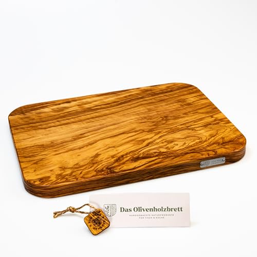 La Tabla de Cortar, Redondeados Esquina de Madera de Olivo - 40cmx30cm