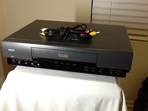 RCA VR327 VCR Video Cassette Recorder 4-Head Hi-Fi Stereo VHS Player. On-Screen Programming. Works Great. Comes with A/V Cable for TV Connection
