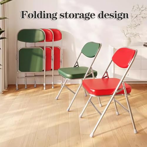 Silla plegable acolchada con asiento cómodo y cojín de tela para uso en interiores