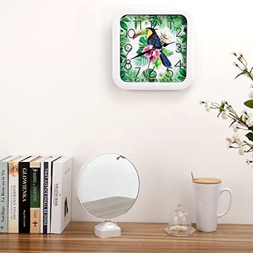 Pendule murale silencieuse moderne fleur d'oiseau horloge décorative 26cm