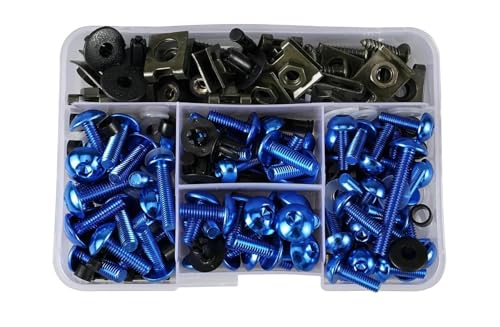 Kit vis et écrous carénage moto bleu Suzuki GSXR pour vos sorties sur piste