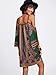 Milumia Women's Vintage Print Kimono Sleeve Geometric Tunic Boho Dress Dark Green Medium