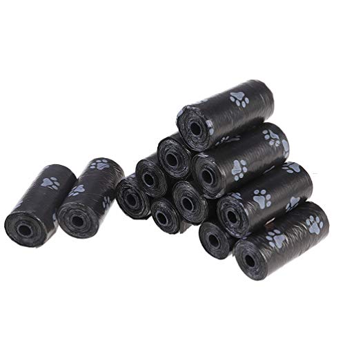 Scicalife Sacos para cocô de cachorro, 180 sacos descartáveis descartáveis de lixo para cães com gar