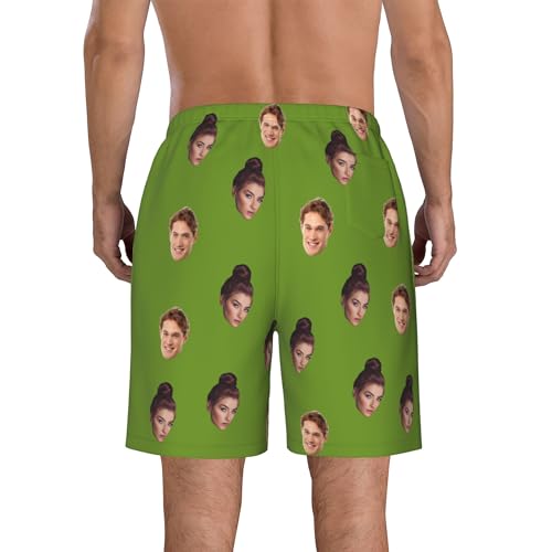 Custom Mens Swim Trunks with Faces, Personalized Funny Swim Shorts, Customized Swim Shorts for Mens Beach Wear Team3