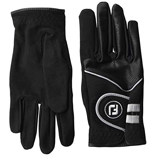 Footjoy RainGrip Damen Golfhandschuhe, Schwarz, Größe L, 1 Paar