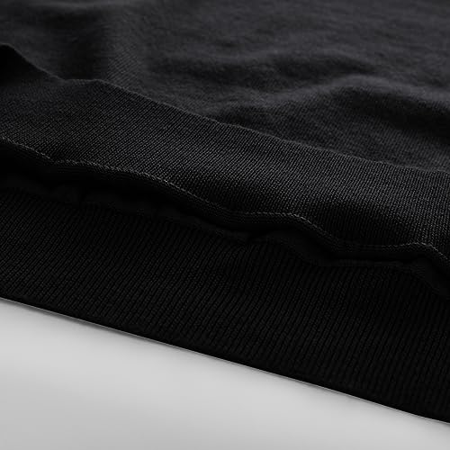 Pj Paul Jones Crewneck Sweater For Men Crew Neck Solid Color Sweatshirt Casual Wool Blend Pullover Sweaters Black thumb #4