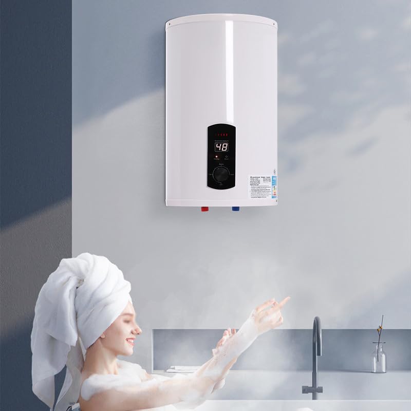 Calentador De Agua Eléctrico De 30 Litros Para Cocina Y Baño, Termo Eléctrico Compacto Con Indicador LED Y Control De Temperatura