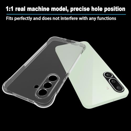 Image of REALCASE Silicone Samsung M56 5G Back Cover Case, Scratch Resistant Protective Crystal Clear Transparent Shock Proof Bumper Back Cover Case for Samsung Galaxy M56 5G
