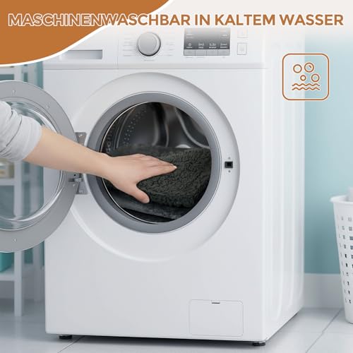 Dogat wasserdichte Hundedecke waschbar 100x80cm beidseitig verwendbare Haustierdecke für kleine und mittelgroße Hunde und Katzen Sofabezug und Bettschutz weiche Sherpa-Fleece- und Flanelldecke grau