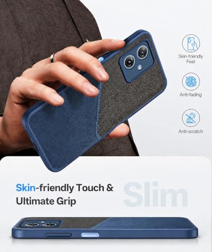 Image of Jkobi Back Cover Case for Motorola Moto G64 5G (Dual PU Leather Stitch | Professional Minimalist | Soft and Flexible)