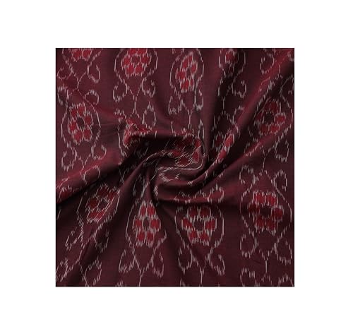 Image of Premium Sambalpuri Ikat Weave Pure Handloom Cotton Shirt Fabric Authentic Odisha Traditional Tie-Dye Craft, Soft Breathable Natural Cotton Material for Custom Tailoring, Casual & Formal Wear