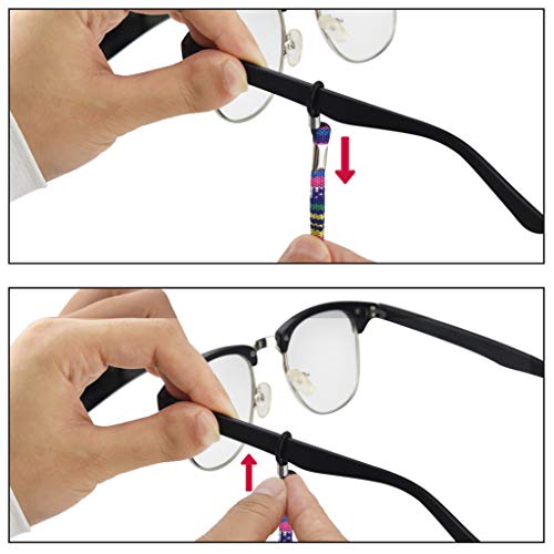 yeabwps 12 Pieces Glasses Strap Eyewear Retainer Sunglass Straps Glasses Holders Necklace, Multicolored Safety Glasses Cord Lanyard for Men and Wom - Thumbnail 5