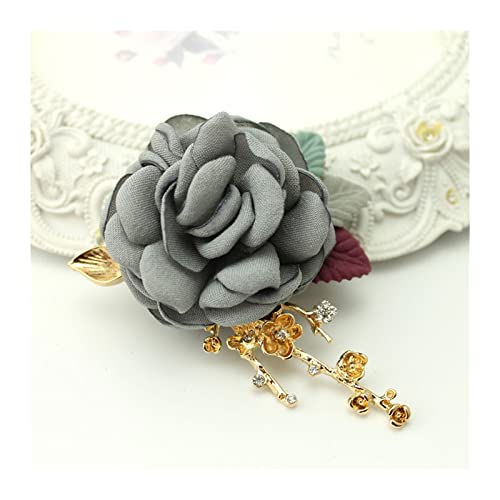 Tissu art tissu de fleur de perle broche fait main pour femme