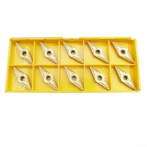 Inserto de carburo de 10 piezas, inserto de carburo de fresado de torno VNMG160404, herramienta de torneado de rosca externa para semiacabado y acabado