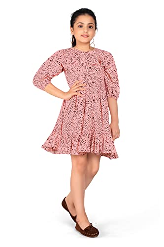 Image of Fashion Dream Girl's Fit And Flare Knee Length Polyester Blend Dresses