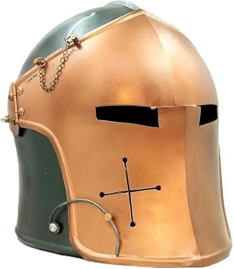 Medieval Barbuta Helmet Knight Templar Crusader Helmet 18g Steel LARP Warrior Cosplay Costume for Adult