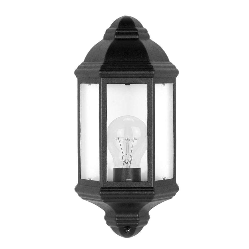 Applique extérieure E27 VoltShine en aluminium noir IP44 pour jardin